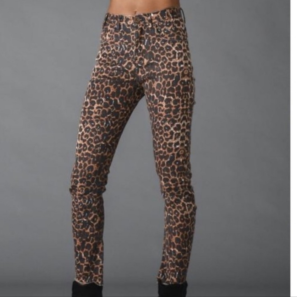 One Teaspoon Leopard print Skallywag jeans NWOT